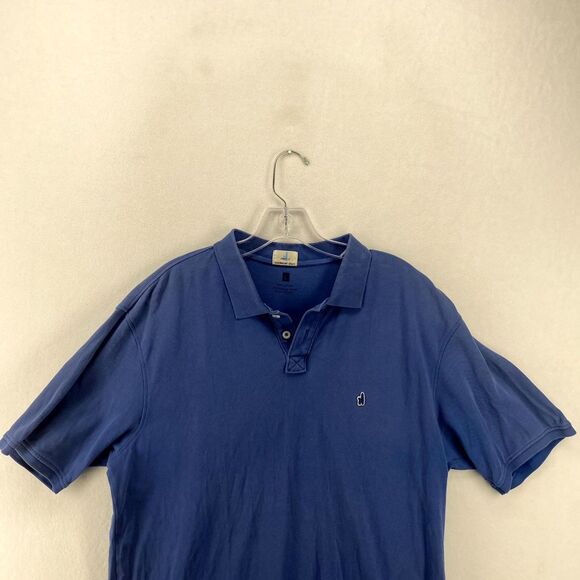 johnnie-O Hangin' Out Cotton Short‎ Sleeve Polo Blue Color Mens Size L - Picture 6 of 10